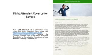 Flight Attendant Cover Letter Sample