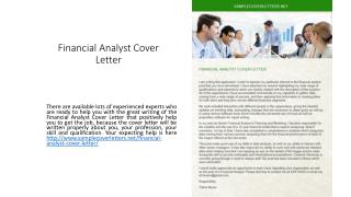 Financial Analyst Cover Letter