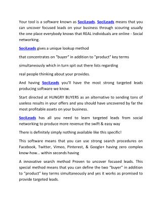 SociLeads Review