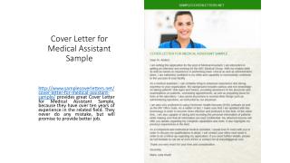 Cover Letter for Medical Assistant Sample