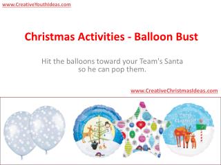Christmas Activities - Balloon Bust