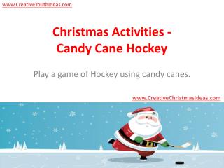 Christmas Activities - Candy Cane Hockey
