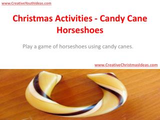 Christmas Activities - Candy Cane Horseshoes