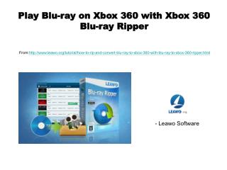 Play blu ray on xbox 360 with xbox 360 blu-ray ripper