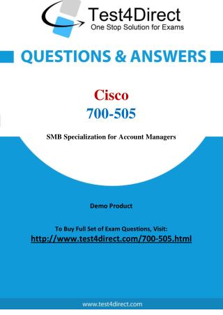 Cisco 700-505 Exam - Updated Questions