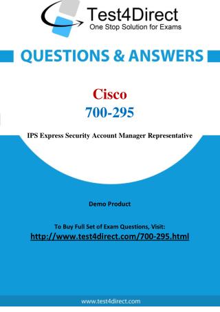 Cisco 700-295 Exam Questions