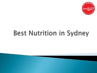 Best Nutrition in Sydney