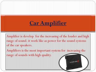 Car Amplifier Online In India