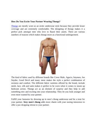 How Do You Excite Your Partner Wearing Thongs?