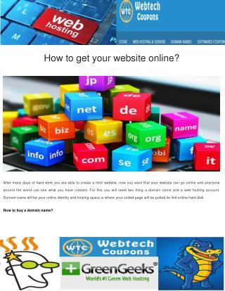 How to Get Your website Online