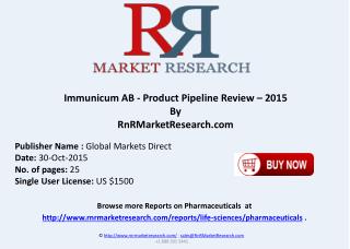 Immunicum AB Product Pipeline Review 2015