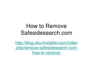 How to Remove Safesidesearch.com