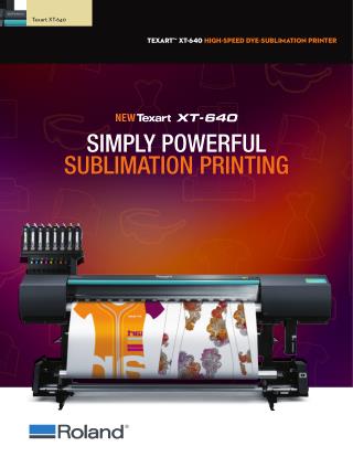 Roland Texart XT-640 Dye Sublimation Printer by PrintFinish.com