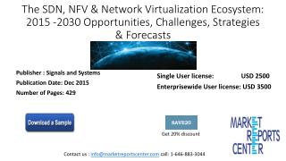 SDN and NFV investments will grow at a CAGR of 54% between 2015 and 2020, eventually accounting for over $20 Billion in