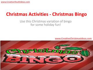 Christmas Activities - Christmas Bingo