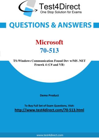 Microsoft 70-513 Exam Questions