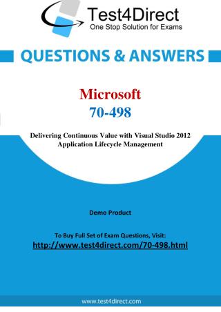 Microsoft 70-498 Exam - Updated Questions