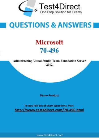 Microsoft 70-496 Exam Questions