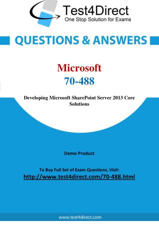 Microsoft 70-488 Exam Questions
