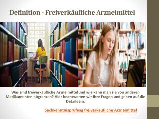 Sachkenntnisprüfung Freiverkäufliche Arzneimittel