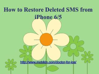 How to restore deleted sms from iphone