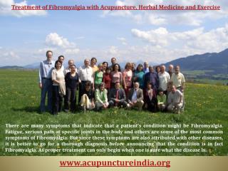Treatment of Fibromyalgia with Acupuncture, Herbal Medicine and Exercise