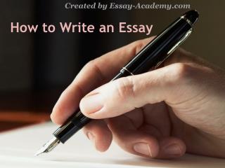 How to Write an Essay