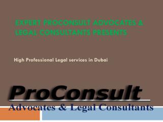 High professional Legal Services in Dubai