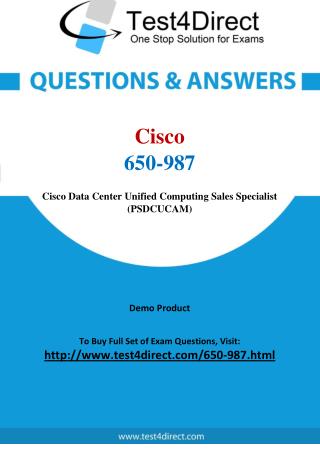 Cisco 650-987 Data Center Networking Sales Specialist Questions