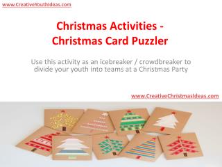 Christmas Activities - Christmas Card Puzzler