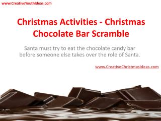 Christmas Activities - Christmas Chocolate Bar Scramble
