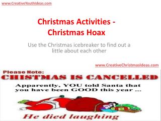 Christmas Activities - Christmas Hoax