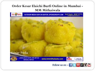 Order Kesar Elaichi Burfi Online in Mumbai - MM Mithaiwala
