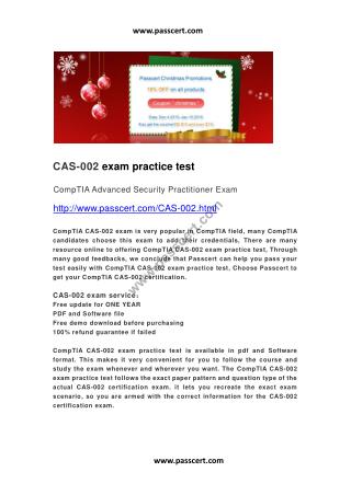 CompTIA CAS-002 exam practice test