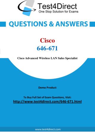 Cisco 646-671 Exam - Updated Questions