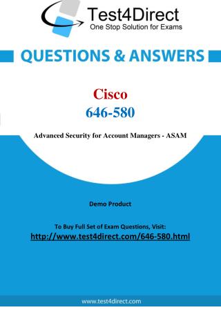 Cisco 646-580 Specialist Real Exam Questions