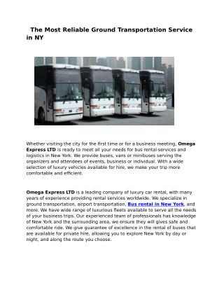 Bus Charter Staten Island