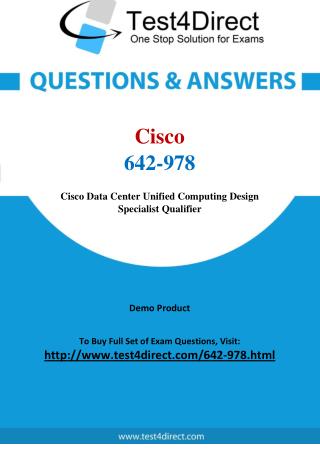 Cisco 642-978 Real Exam Questions