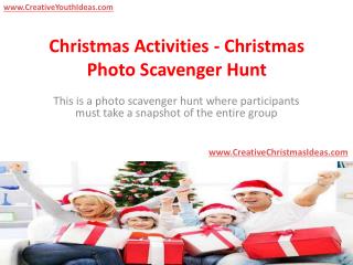 Christmas Activities - Christmas Photo Scavenger Hunt