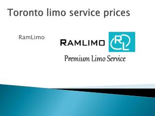 Toronto limo service prices