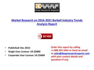 Barbell Industry Research Report 2016 with Capacity Production and Growth Rate Overview