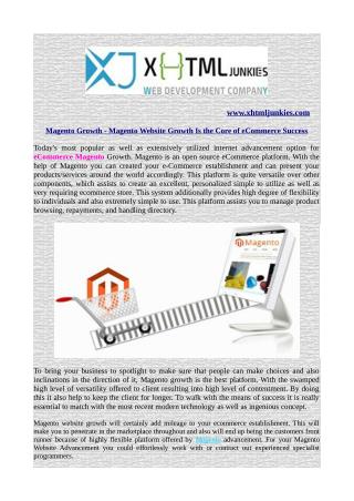 Magento Growth - Magento Website Growth Is the Core of eCommerce Success