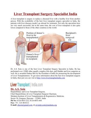 Liver Transplant Surgery Specialist India