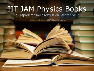 IIT JAM Physics Books
