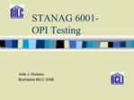 STANAG 6001- OPI Testing