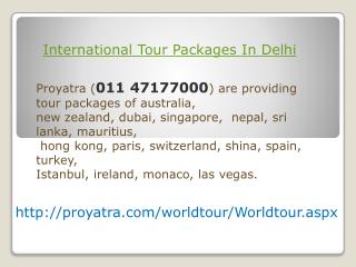 International Tour Packages In Delhi