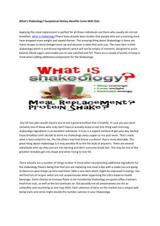 what is shakeology