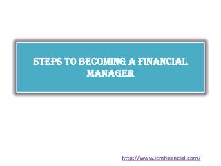 Steps to Becoming a Financial Manager