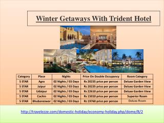 Winter Getaways with Trident Hotel