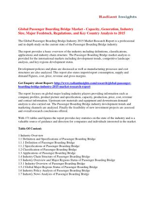 Passenger Boarding Bridge Market Shares, Analysis, Forecasts, Applications, Ongoing Trends, Growth Prospects & Challenge